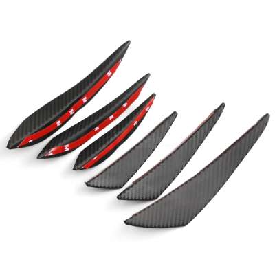 Wholesale 6-Piece YCL-0804 Carbon Fiber Auto Front Bumper Fins Spoiler Canards Refit Car Accessories