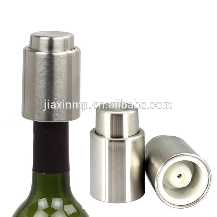 Stainless Steel Push-type Vacuum Red Wine Storage Bottle Stopper Plug Bottle Cap for Red Wine Bottles