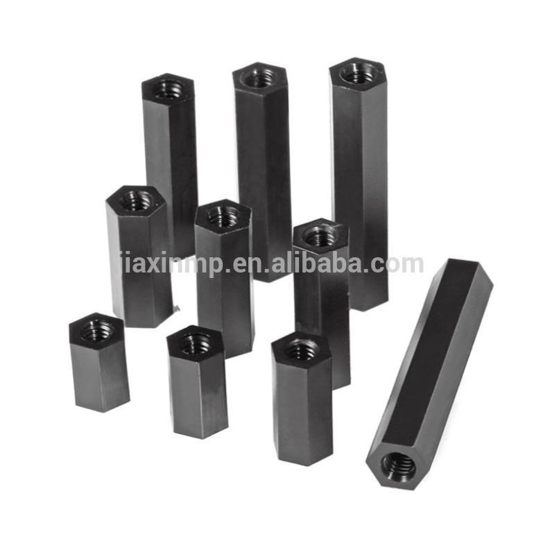 Black nylon two-way plastic pillars Hexagon nylon standoff