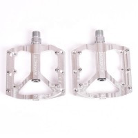 Custom design silver anodized aluminum alloy bicycle pedal